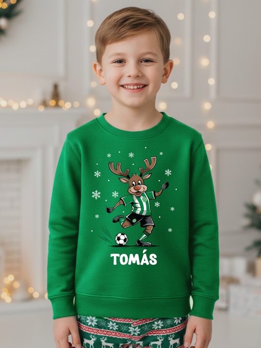 Camisola de Natal Futebol Criança Personalizada c/ Nome 🎄