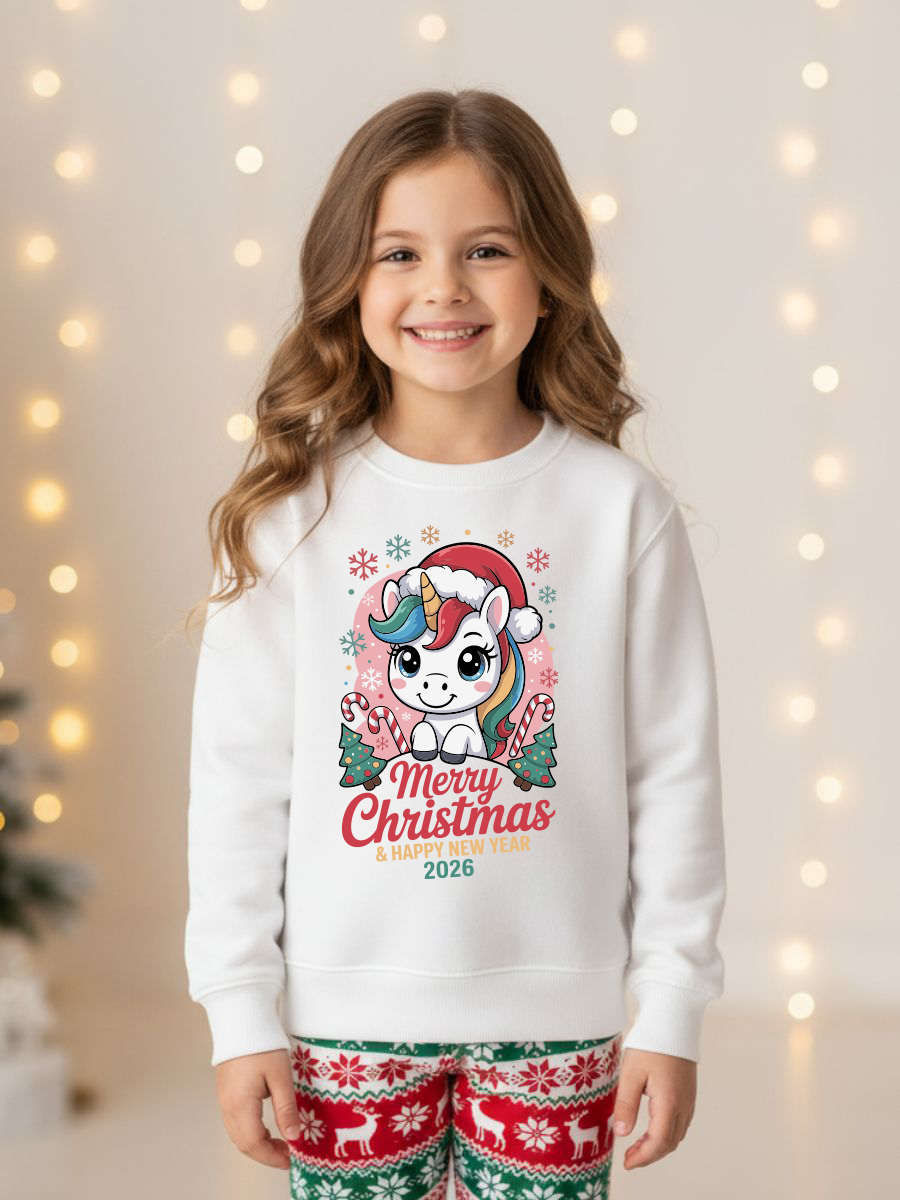 Camisola de Natal Criança Merry Christmas Happy New Year 2026🎄