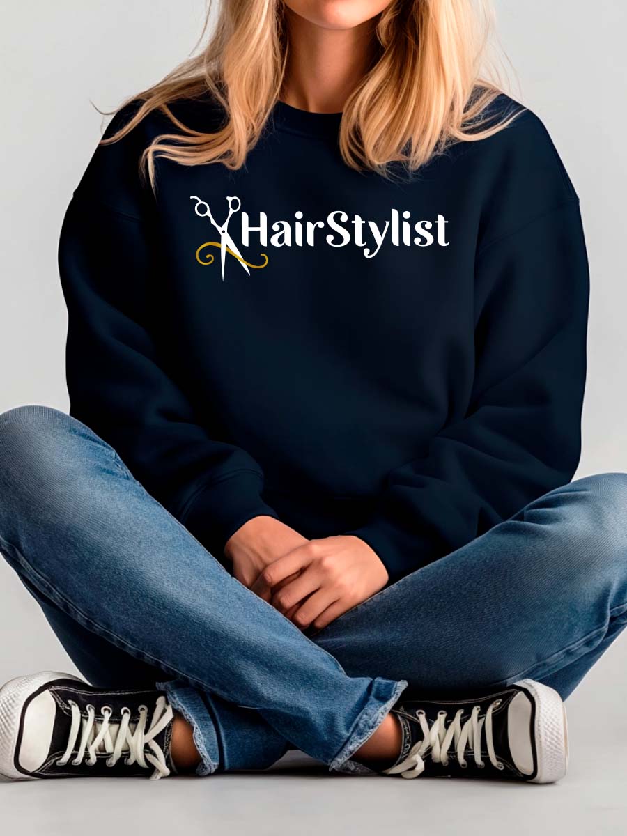 Camisola Sweatshirt para Hairstylist Cabeleireira - HairStylist