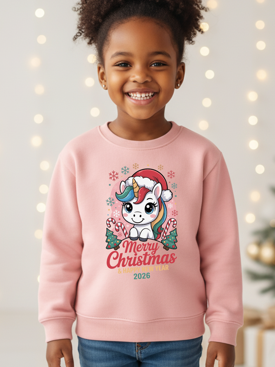 Camisola de Natal Criança Merry Christmas Happy New Year 2026🎄