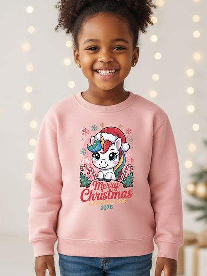 Camisola de Natal Criança Merry Christmas Happy New Year 2026🎄