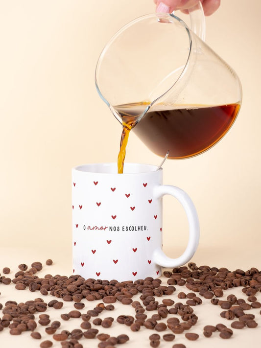 Caneca Dia dos Namorados "O amor nos escolheu" Presente Especial