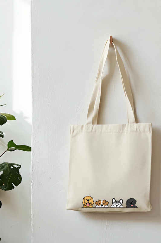 Ecobag | Tote Bag | Saco 100% Algodão Ecológico | Dogs
