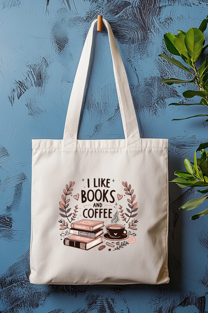 Ecobag | Tote Bag | Saco 100% Algodão Ecológico | Books Coffee