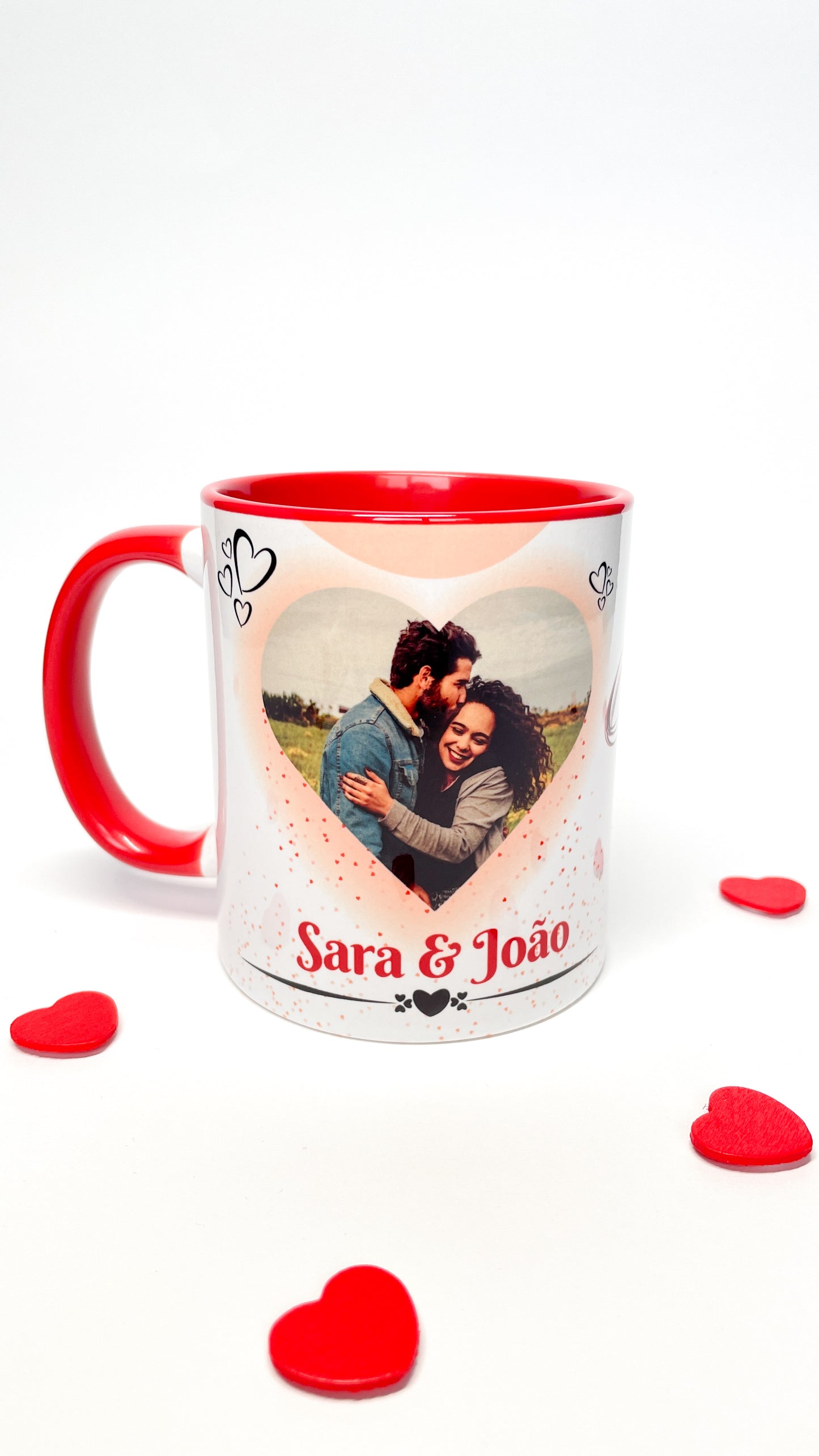 Caneca  "Aliança" com FOTO do casal