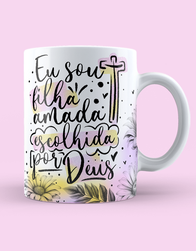 Caneca Cristã "Eu Sou Filha Amada"