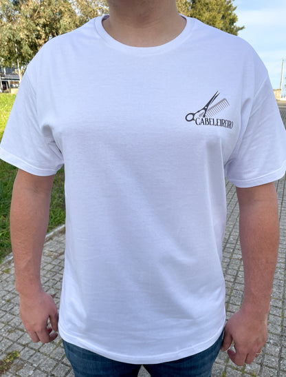 T-Shirt Branca Cabeleireiro